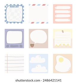 Handrawn cute sticky notes sticker