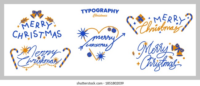 Handrawn Cute Style Typography Cristmas Design