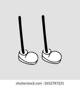 Estoque de elemento de personagem de quadrinhos de pé de mão. Pé de Desenho Animado . Estoque de elementos de personagem de pé cômico usando sapatos vários gestos, personagens de desenho animado partes do corpo. 