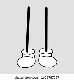 Handrawn foot comic character element stock. Cartoon foot . Comic foot character element stock wearing shoes various gestures, cartoon character body parts. 