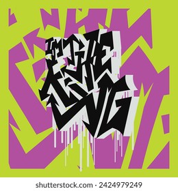 Handrawn Graffiti Tag Lettering Wild Concept Vector Design Illustration