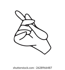 Handrawn Hand gesture carrying pen