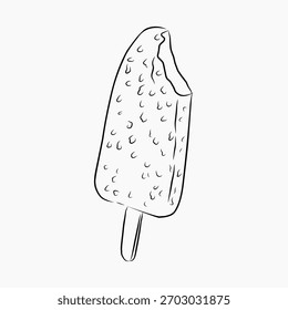 handrawn ice cream vector art illustration