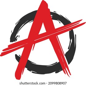 Handrawn A Letter Sign Anarchy The Symbol Of Anarchism