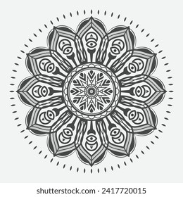 Handrawn Mandala Concept Vector Design Illustration