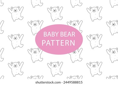 handrawn pattern little bear background