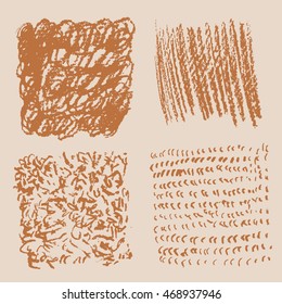 Handrawn scanning and cleaned texture - easy to use. Vector illustration.