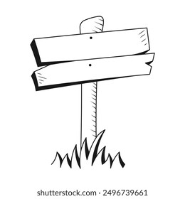 Handrawn signpost. directional sign design