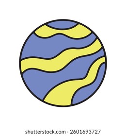 Handrawn space doodle element design 