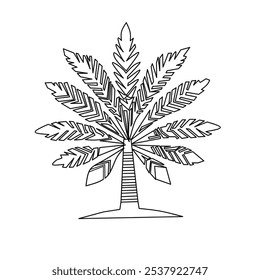 Handrawn tree on white background