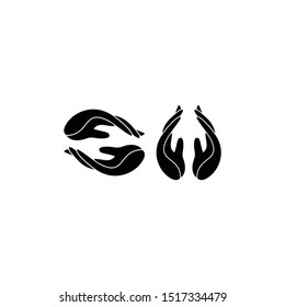 The hands above and below are also the hands on the left and right.