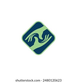 Manos abstractas logo estilo moderno