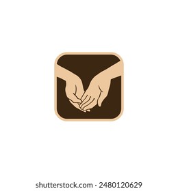 hands abstract logo modern style