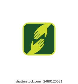 hands abstract logo modern style