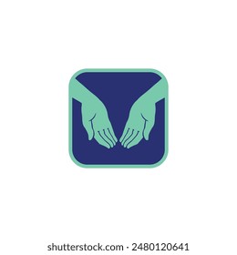 Manos abstractas logo estilo moderno