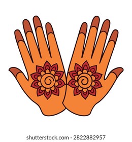 Hands adorned with intricate henna tattoos showcase timeless beauty, cultural tradition, and artistic elegance. Delicate patterns add charm, making every design unique and graceful.
