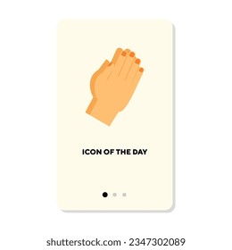 Hands applauding gesture flat vector icon. People applauding at event or concert isolated vector illustration. Applause, communication, appreciation, support concept for web design and apps