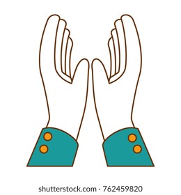 hands applauding isolated icon