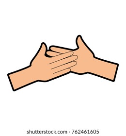 hands applauding isolated icon