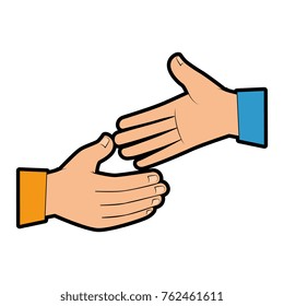 hands applauding isolated icon