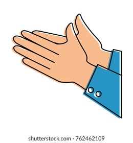 hands applauding isolated icon