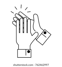 hands applauding isolated icon