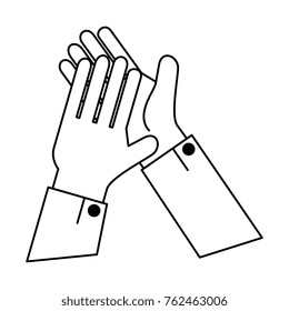 hands applauding isolated icon