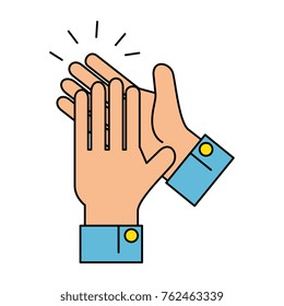 hands applauding isolated icon