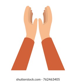 hands applauding isolated icon
