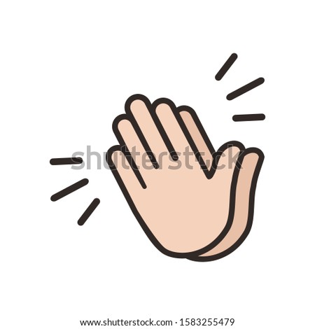 hands applauding isolated icon. Vector illustration