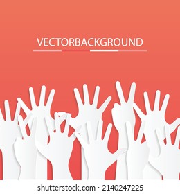 hands up background illustration vector