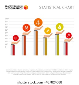 Hands Bar Chart Infographic Template