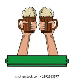 Hands with beers