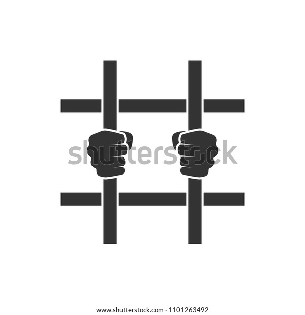 Hands Behind Bars Prison Clipart Isolated: เวกเตอร์สต็อก (ปลอดค่า ...