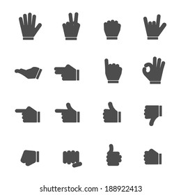 Hands Black Icons 