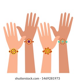 hands with bohemian style bracelets