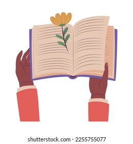 hands and book, book day icon