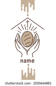 hands with bread charity solidarity