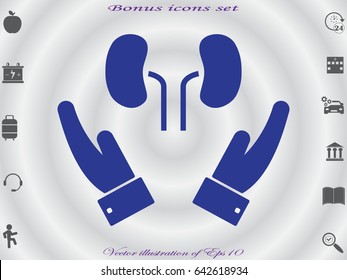 Hands, buds, icon, vector illustration of Eps10
