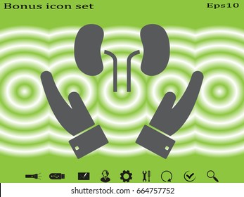 Hands, buds, icon, vector illustration of Eps10