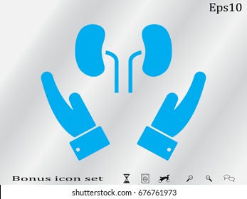 Hands, buds, icon, vector illustration of Eps10