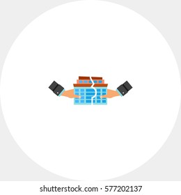 Hands Building Company Concept Icon