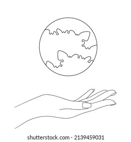 Hands and butterfly. Mystic print.