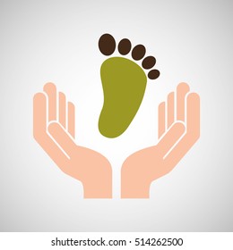 hands care environment life vector illustration eps 10