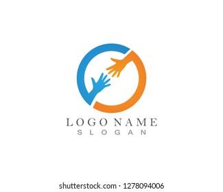 Hands care logo and symbol template