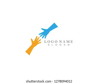 Hands care logo and symbol template