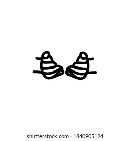 Hands care, saving, protect icon. Vector medical illustration.