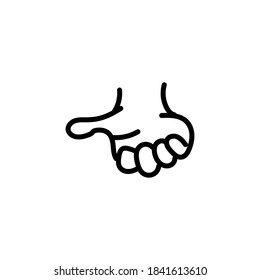 Hands care, saving, protect icon. Vector medical illustration.