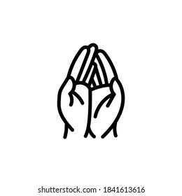 Hände pflegen, sparen, Symbol schützen. Vektormedizinische Illustration.
