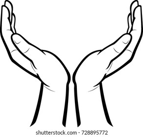 Hands Caring and Nurturing Symbol